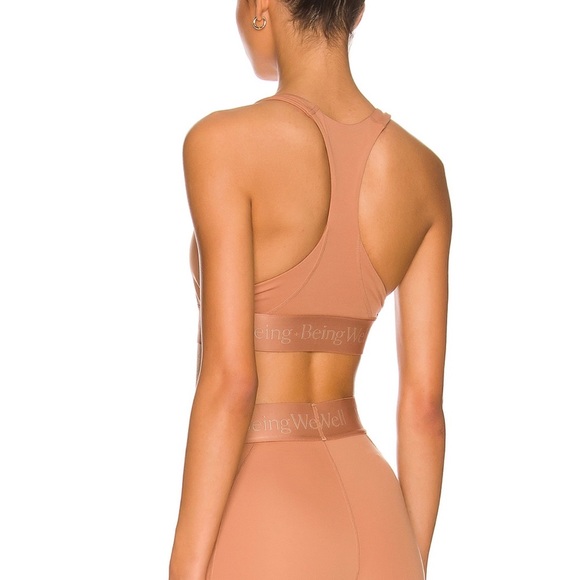 MoveWell Cypress Sports Bra (XS) + Bike Shorts (S) Set in Mocha Brown (Revolve) - Picture 7 of 16